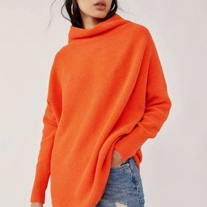 Free People Orange Ottoman Sweater xl
